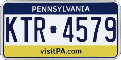 PA license plate KTR4579
