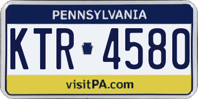 PA license plate KTR4580
