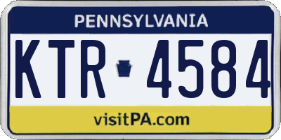 PA license plate KTR4584