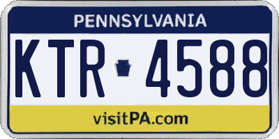 PA license plate KTR4588