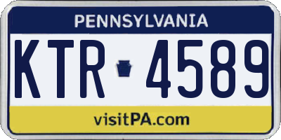 PA license plate KTR4589