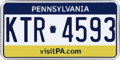 PA license plate KTR4593