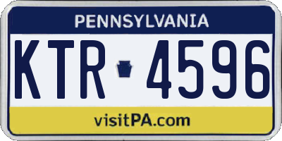 PA license plate KTR4596