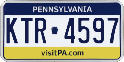 PA license plate KTR4597