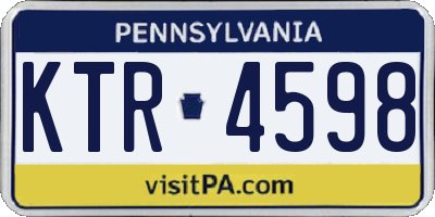 PA license plate KTR4598
