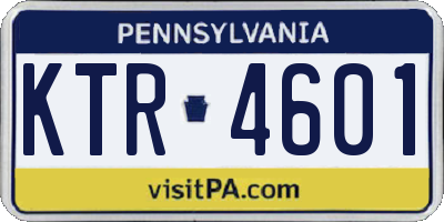 PA license plate KTR4601