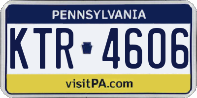 PA license plate KTR4606