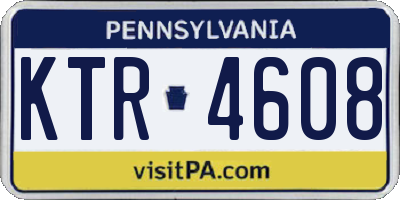 PA license plate KTR4608
