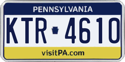 PA license plate KTR4610