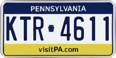 PA license plate KTR4611