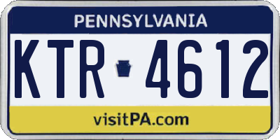 PA license plate KTR4612