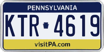 PA license plate KTR4619