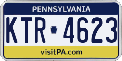 PA license plate KTR4623