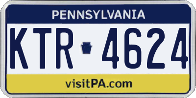 PA license plate KTR4624