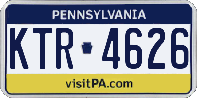 PA license plate KTR4626
