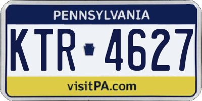 PA license plate KTR4627