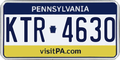 PA license plate KTR4630