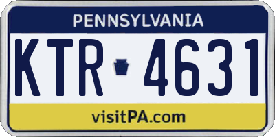 PA license plate KTR4631