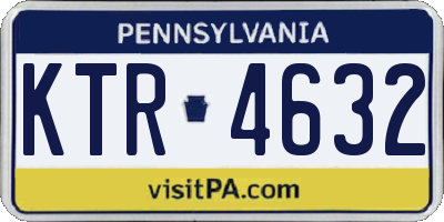 PA license plate KTR4632