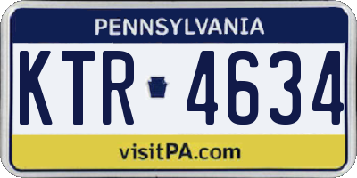 PA license plate KTR4634