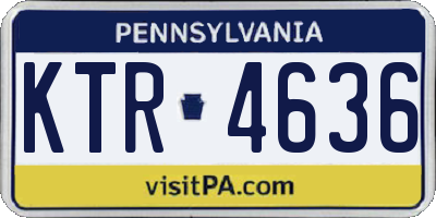 PA license plate KTR4636