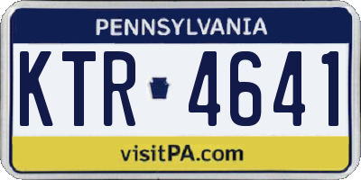 PA license plate KTR4641