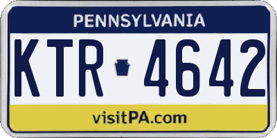 PA license plate KTR4642