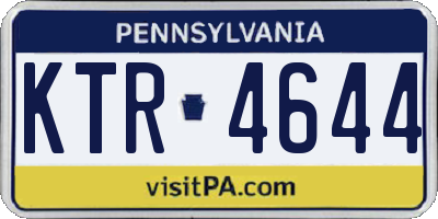 PA license plate KTR4644