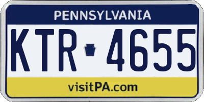 PA license plate KTR4655