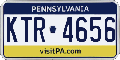 PA license plate KTR4656