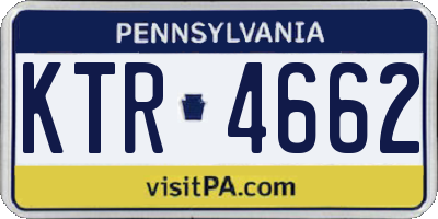 PA license plate KTR4662