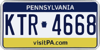 PA license plate KTR4668