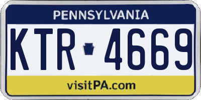 PA license plate KTR4669