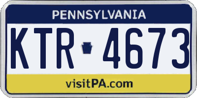 PA license plate KTR4673