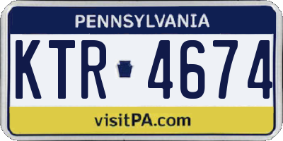 PA license plate KTR4674