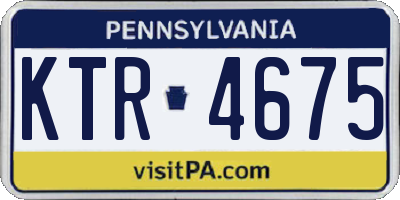 PA license plate KTR4675