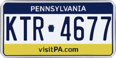 PA license plate KTR4677