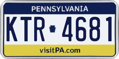 PA license plate KTR4681
