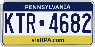 PA license plate KTR4682