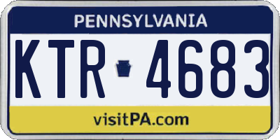 PA license plate KTR4683