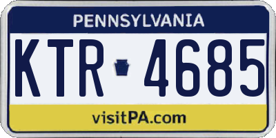 PA license plate KTR4685
