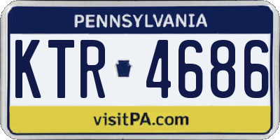 PA license plate KTR4686