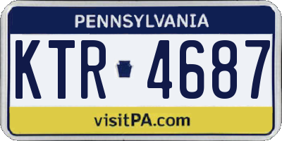 PA license plate KTR4687