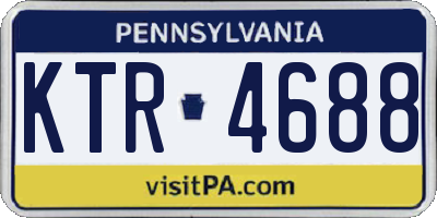 PA license plate KTR4688