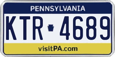 PA license plate KTR4689