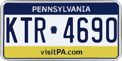 PA license plate KTR4690