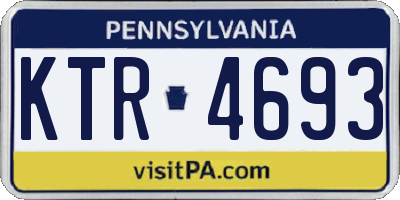 PA license plate KTR4693