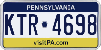 PA license plate KTR4698