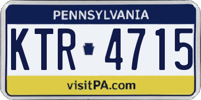 PA license plate KTR4715