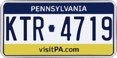 PA license plate KTR4719